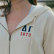 Sorority Merch 1873 Sorority Zip Up Hoodie Birthday Presents For Sister - Thriftgiftshop