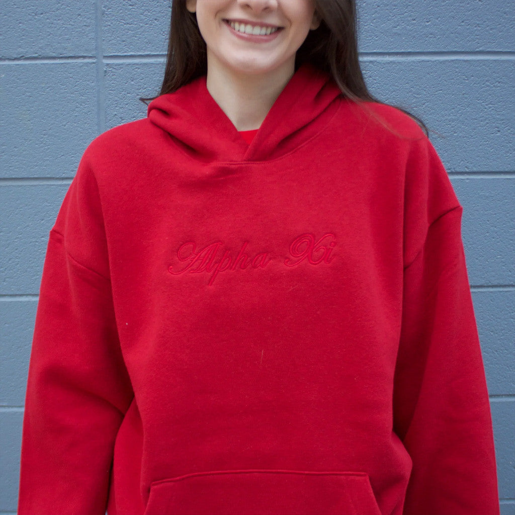 Sorority Merch Alpha Xi Red Hoodie Sorority Hoodie Christmas Presents For Girlfriend - Thriftgiftshop
