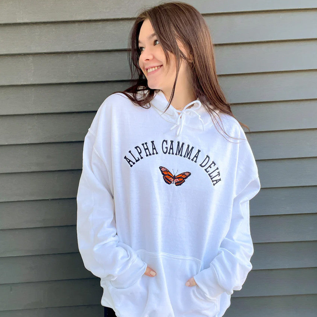 Sorority Merch Butterfly Sorority Hoodie Embroidered Gift Ideas For Daughter - Thriftgiftshop
