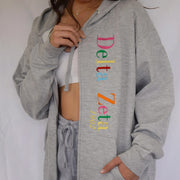 Sorority Merch Delta Zeta 1902 Sorority Zip Hoodie Christmas Gifts For Daughter - Thriftgiftshop