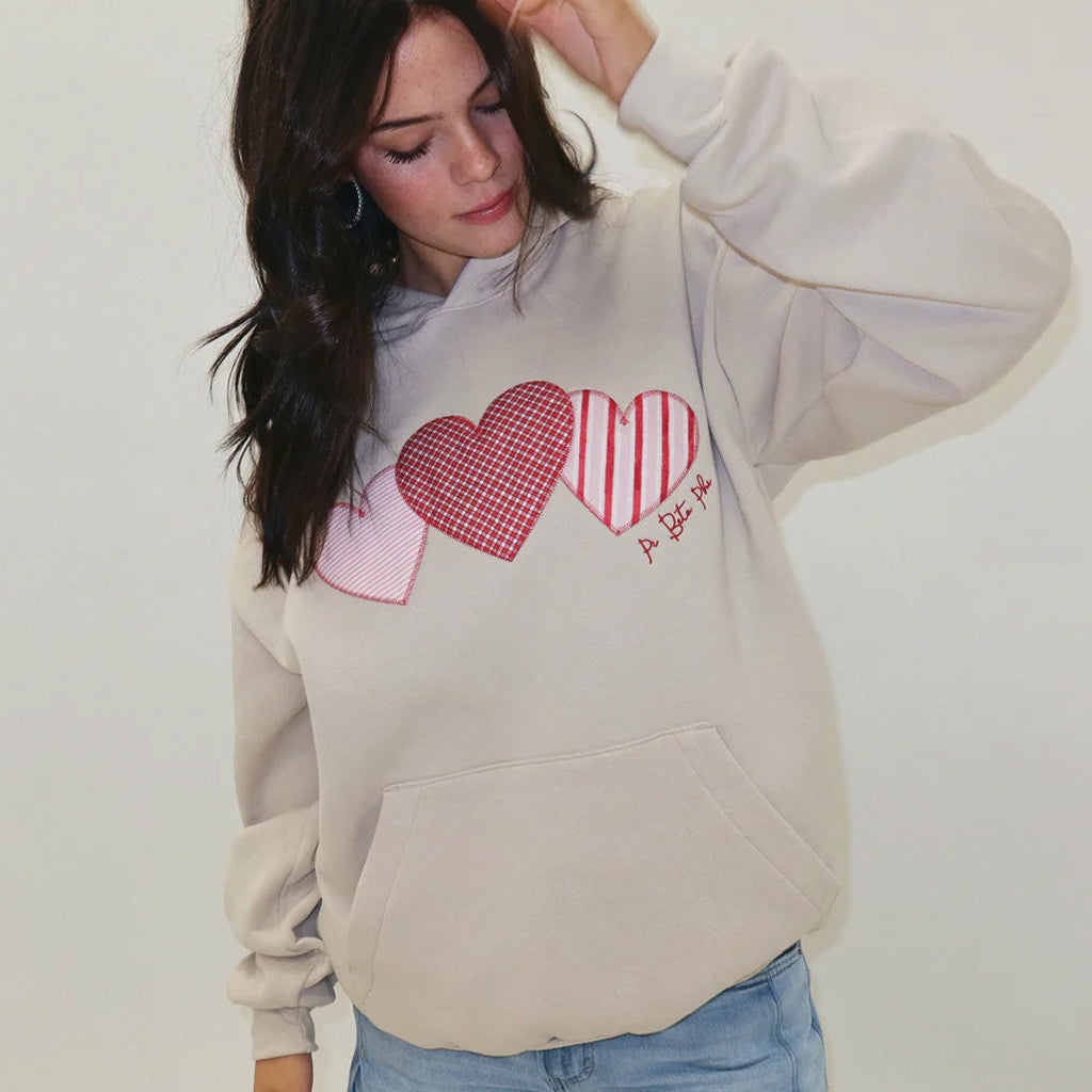 Sorority Merch Heart Trio Sorority Hoodie Christmas Gifts For Daughter - Thriftgiftshop