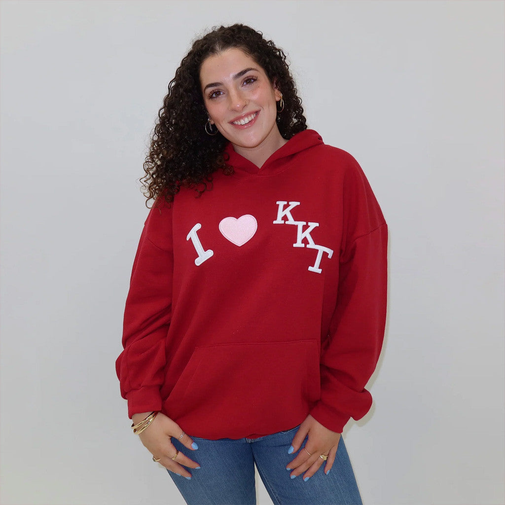 Sorority Merch I Love KKT Sorority Hoodie Christmas Gift Ideas For Sister - Thriftgiftshop