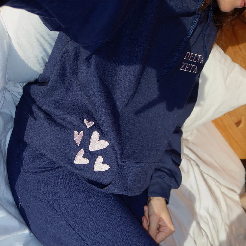 Sorority Merch Sending You Love Navy Hoodie Christmas Present For Friends - Thriftgiftshop