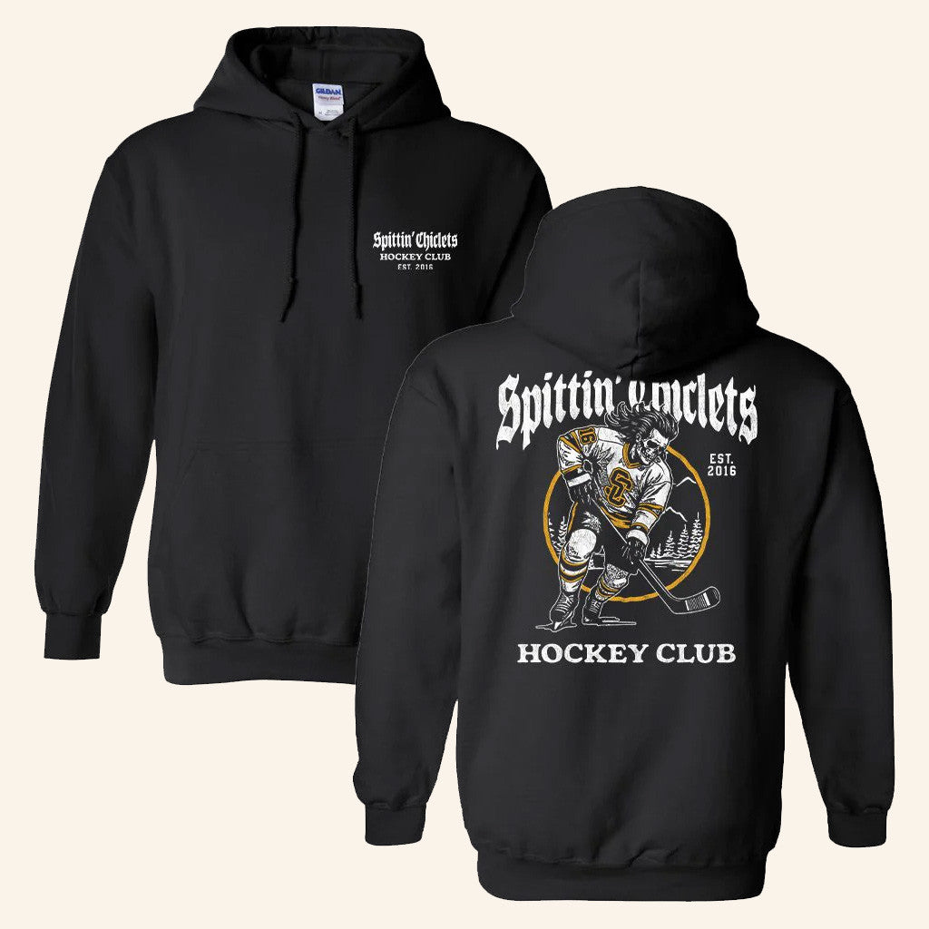 Spittin Chiclets Merch Spittin Chiclets Skullet Hoodie Ice Hockey Related Gifts - Thriftgiftshop
