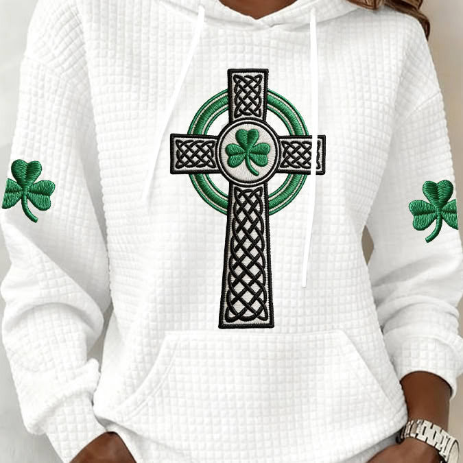 St Patrick's Day Hoodie Shamrock Irish Holiday Hoodie Gifts For Mom - Thriftgiftshop