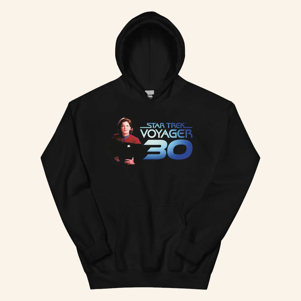 Star Trek Merch Voyager Captain Janeway 30th Anniversary Hoodie Gift Ideas For Sci Fi Fans - Thriftgiftshop
