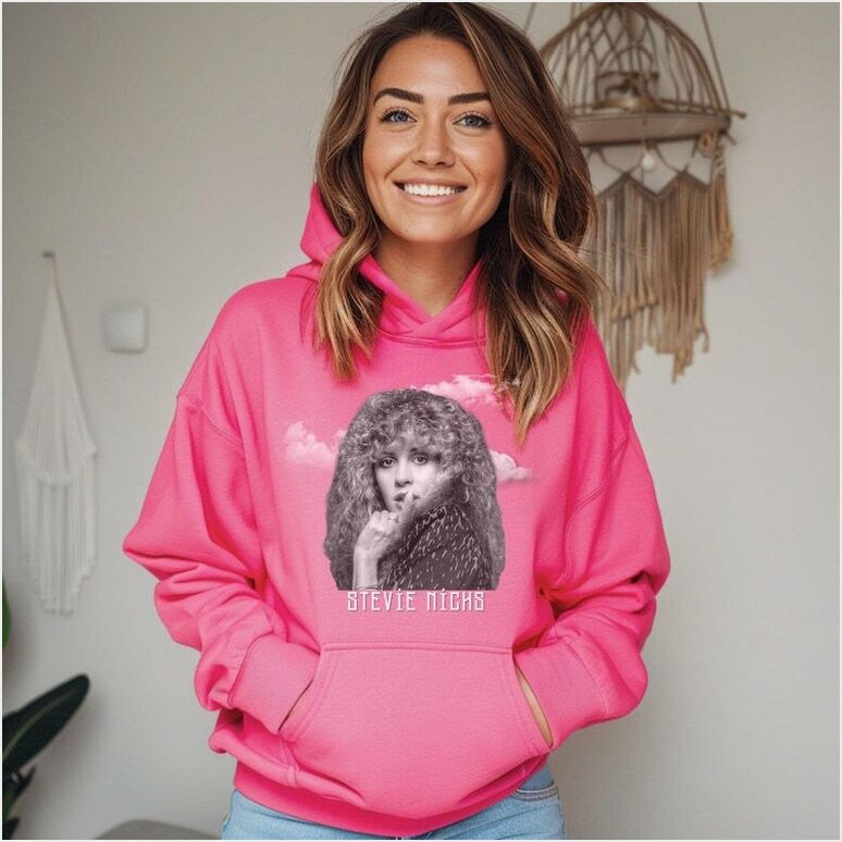 Stevie Nicks Hoodie Vintage Stevie Nicks Fan Hooded Gifts For Friends Merch Clothing - Thriftgiftshop