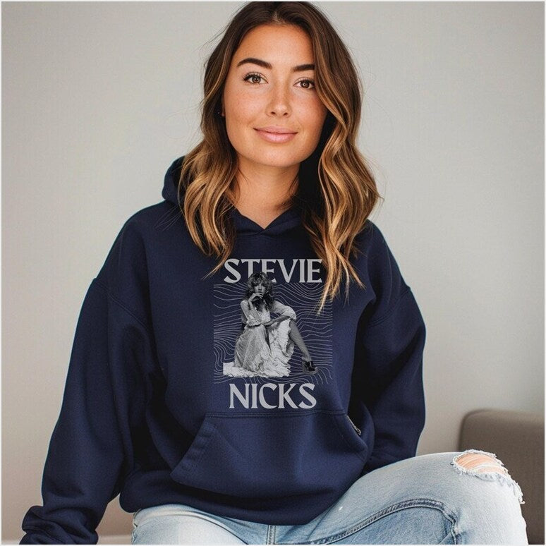 Stevie Nicks Hoodie Vintage Stevie Nicks Fan Hooded Gifts For Her Merch Clothing - Thriftgiftshop