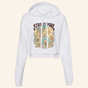 Stick Figure Merch Wildflower Cropped Hoodie Birthday Present For Wife - Thriftgiftshop