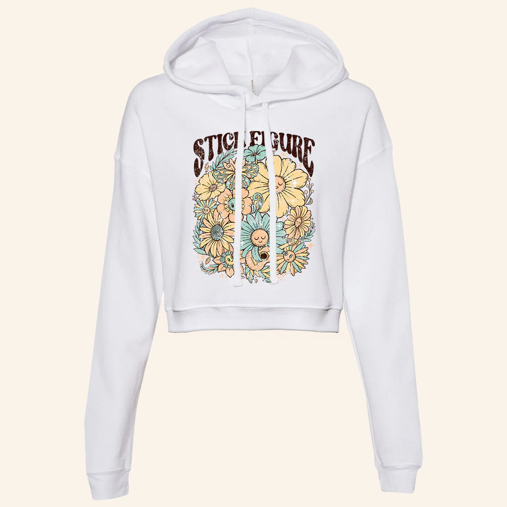 Stick Figure Merch Wildflower Cropped Hoodie Birthday Present For Wife - Thriftgiftshop