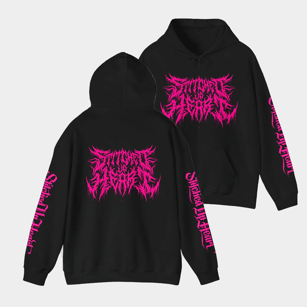 Stitched Up Heart Merch Death Metal Hoodie Presents For Rock Music Lovers - Thriftgiftshop