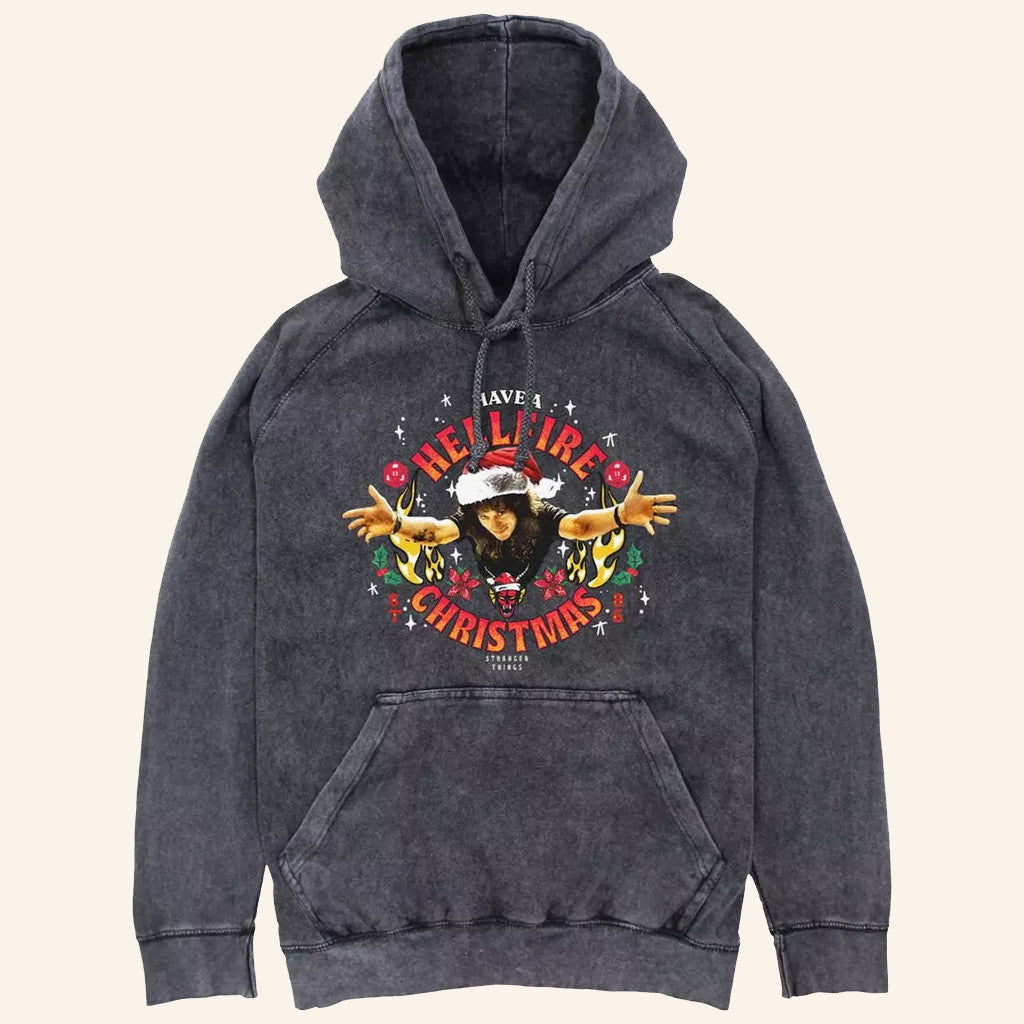 Stranger Things Eddie Munson Merch Hellfire Christmas Hoodie Xmas Gifts For Besties - Thriftgiftshop