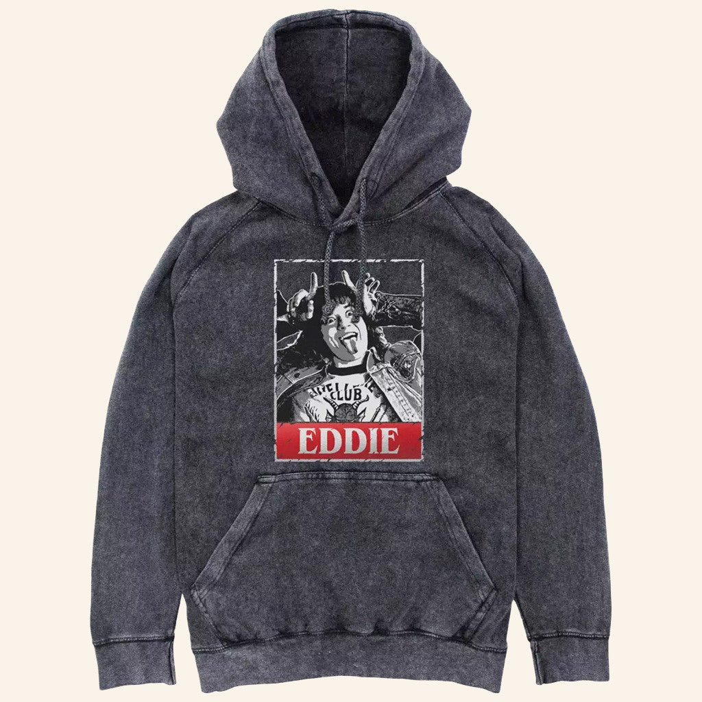 Stranger Things Eddie Munson Merch Horns Hoodie Unique Gifts For Him - Thriftgiftshop