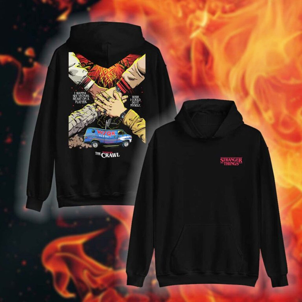 Stranger Things Merch Season 5 x Butcher Billy The Crawl Hoodie Gifts For Brother - Thriftgiftshop