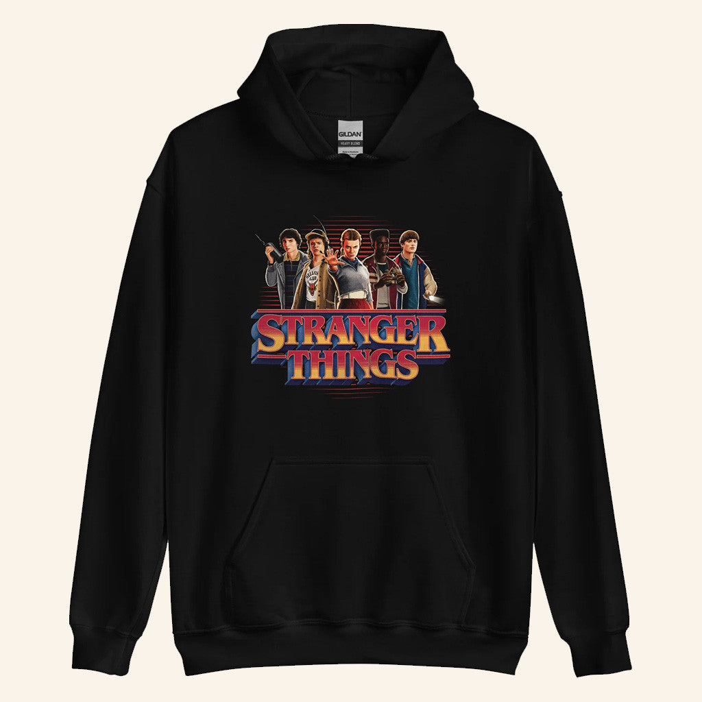 Stranger Things Merch Stranger Things Character Logo Hoodie Christmas Presents For Him - Thriftgiftshop