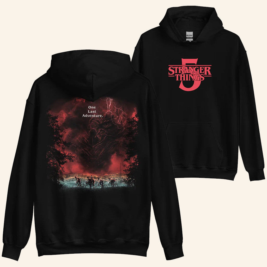 Stranger Things Merch Stranger Things Season 5 One Last Adventure Hoodie Dad Gifts - Thriftgiftshop