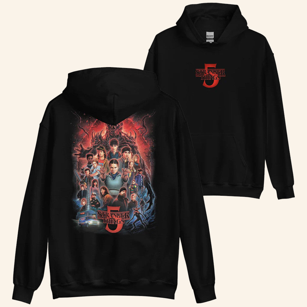 Stranger Things Merch Stranger Things x Kyle Lambert Hoodie Season 5 Art Hoodie Fans Gifts - Thriftgiftshop