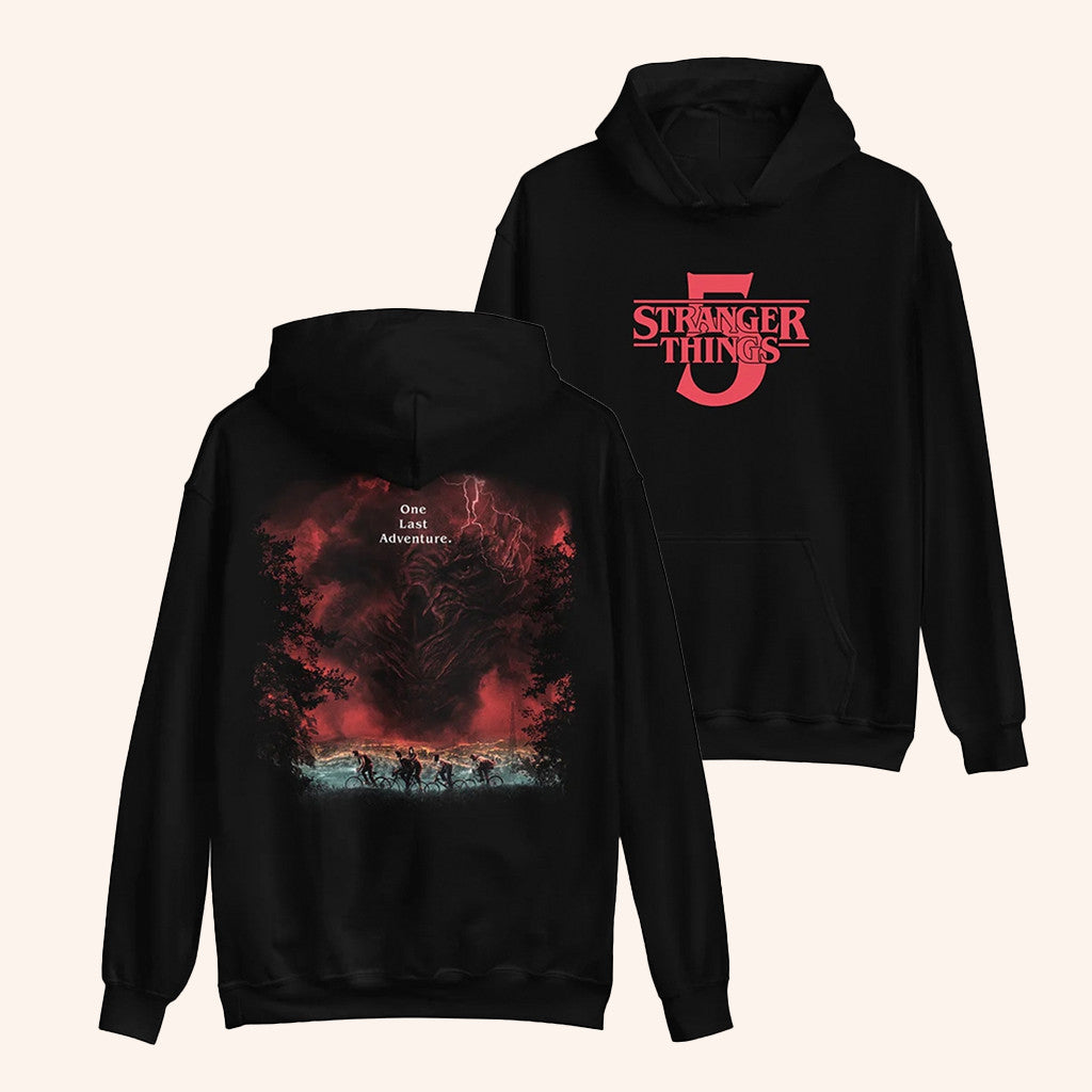 Stranger Things Season 5 One Last Adventure Hoodie Stranger Things Merch Gifts For Him - Thriftgiftshop