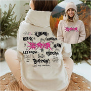 Stray Kids Rock Star Members Hoodie, Kpop Hoodie, Kpop Merch, Music Hoodie Gifts For Best Friend (2) - Thriftgiftshop
