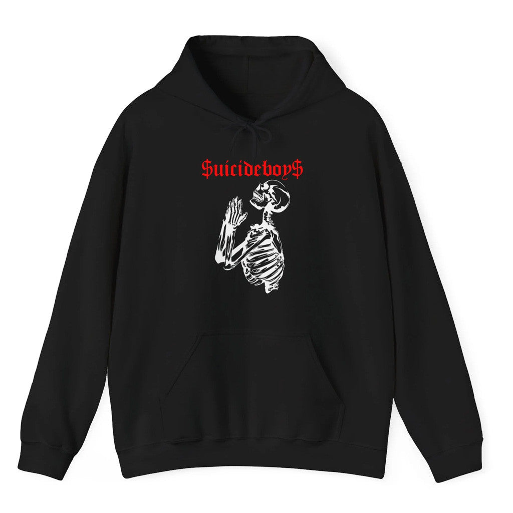 Suicide Boys Merch Hoodie SuicideBoys Praying Skeleton Hoodie Gifts For Fans - Thriftgiftshop