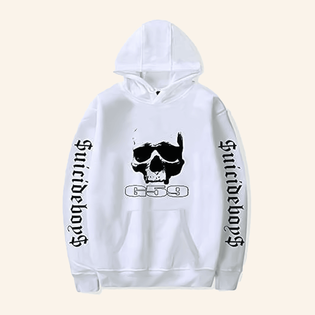 Suicide Boys Merch White Skull G59 Hoodie SuicideBoys Hoodie Gifts For Best Friends - Thriftgiftshop