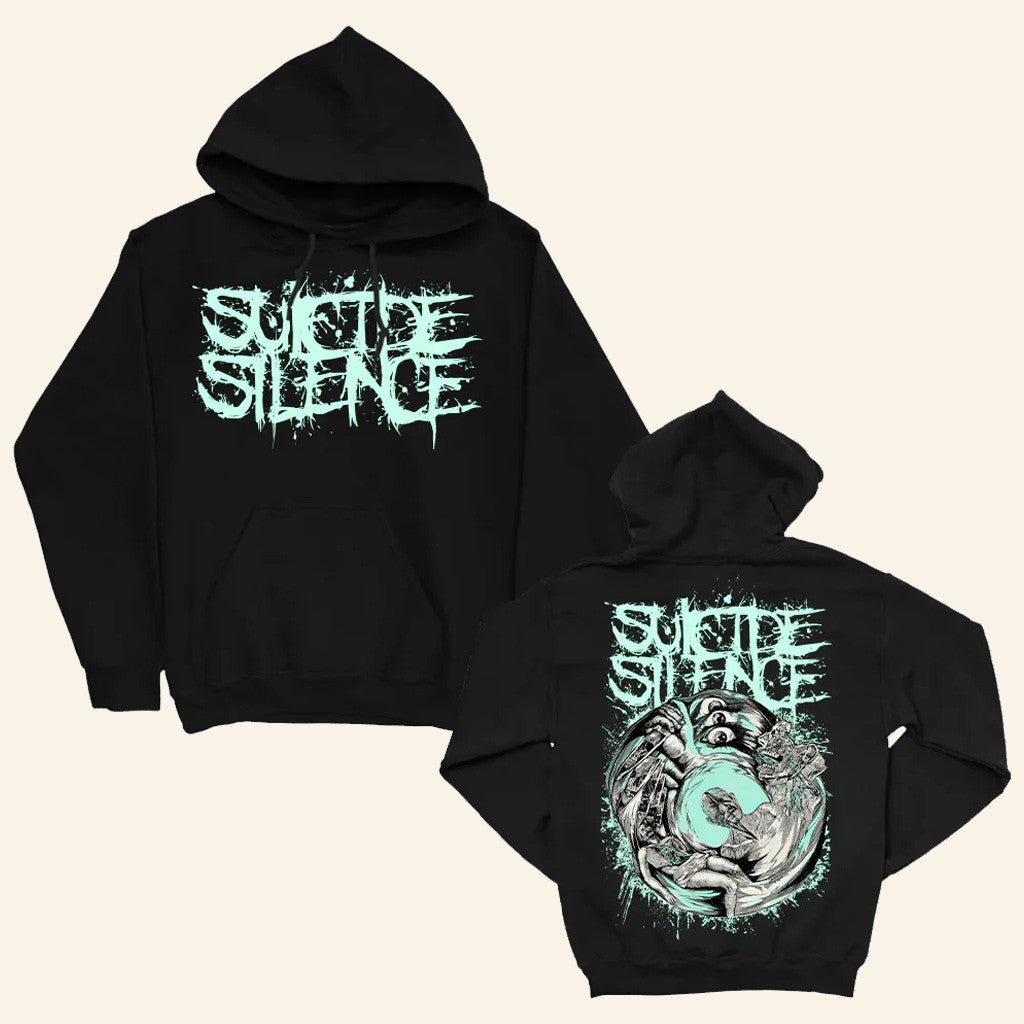 Suicide Silence Merch Suicide Silence Hands Of A Killer Glow In The Dark Hoodie Him Gifts - Thriftgiftshop