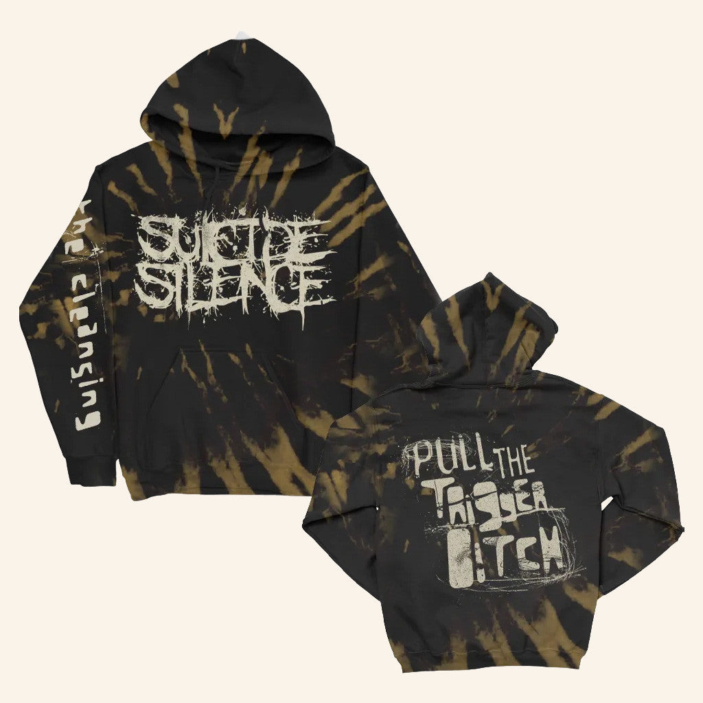 Suicide Silence Merch Suicide Silence Logo PTTB Hoodie Bleach Twist Tie Dye Hoodie Him Gifts - Thriftgiftshop
