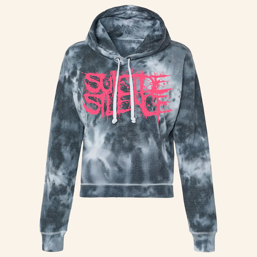 Suicide Silence Merch Suicide Silence Pink Logo Women's Cropped Hoodie Gifts For Wife - Thriftgiftshop