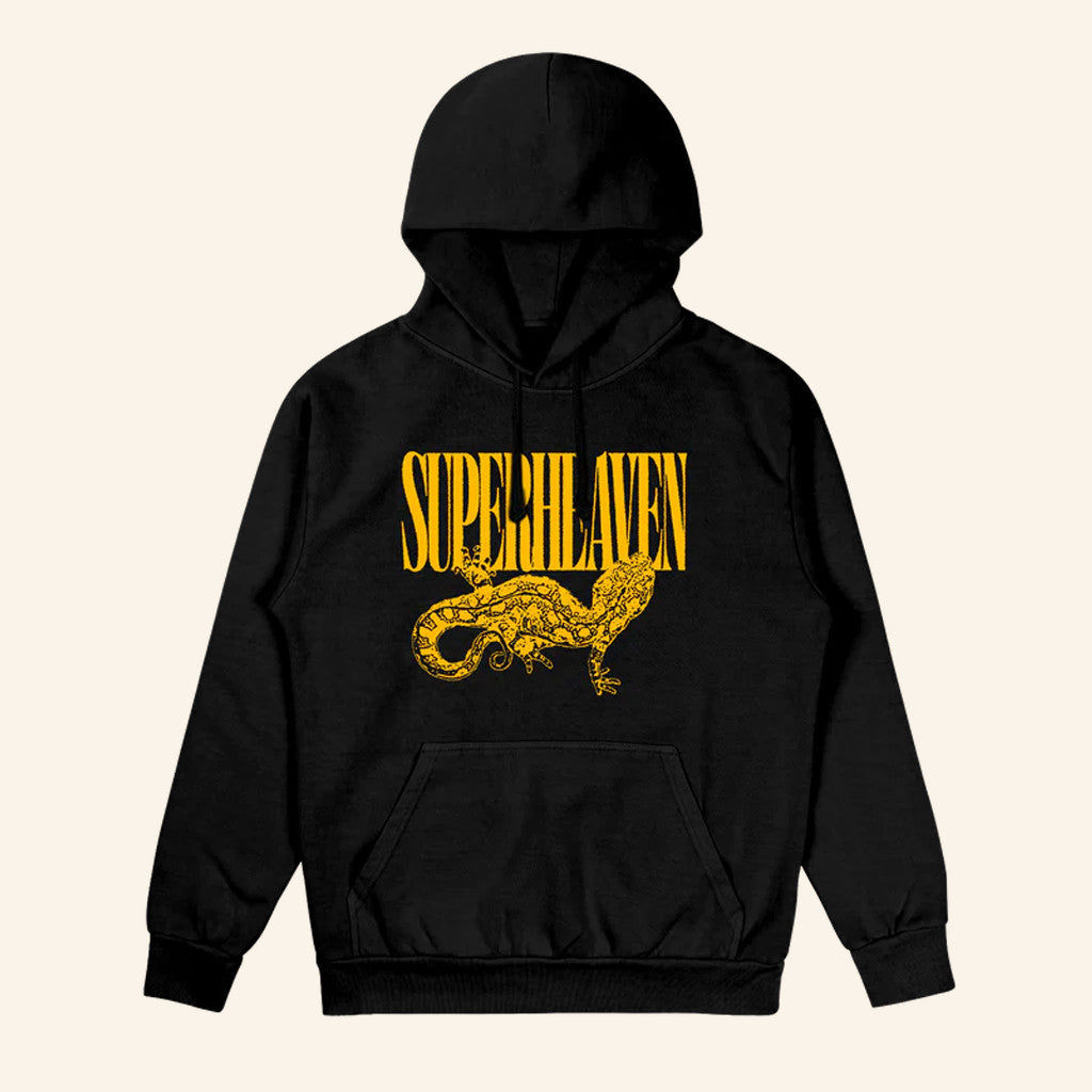 Superheaven Merch Salamander Black Hoodie Music Related Gifts For Guys - Thriftgiftshop