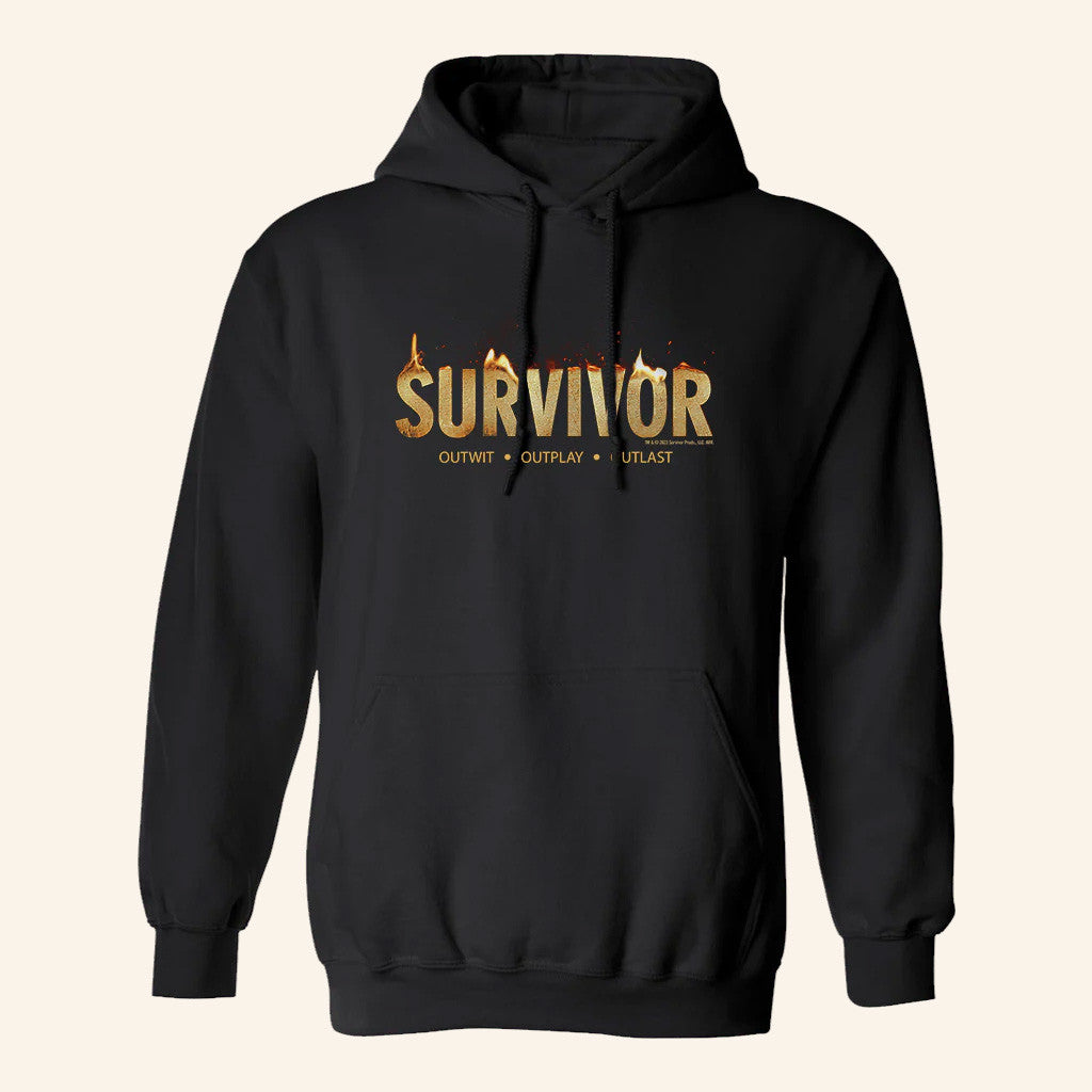 Survivor Merch Survivor Flame Logo Hoodie Christmas Gift Ideas For Dad - Thriftgiftshop