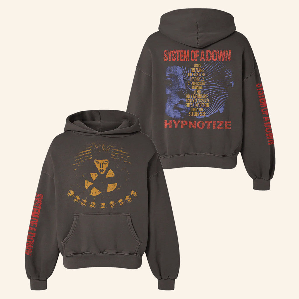 System Of A Down Merch Hypnotize Tracklist Hoodie Gift Ideas For Music Lovers - Thriftgiftshop