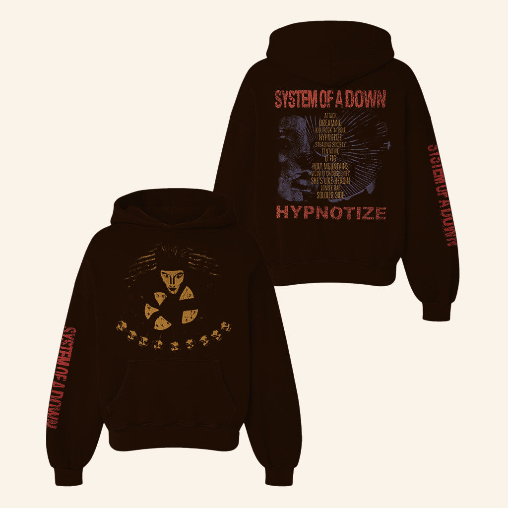 System Of A Down Merch Hypnotize Tracklist Hoodie Present For Husband - Thriftgiftshop