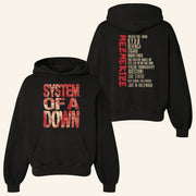 System Of A Down Merch Tour 2025 Mezmerize Tracklist Hoodie Gifts For Friends - Thriftgiftshop