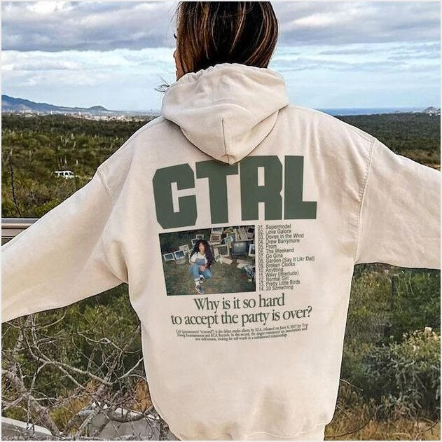 Sza Hoodie, Vintage Ctrl Sza Album Hoodie Gifts For Friends Merch Clothing - Thriftgiftshop