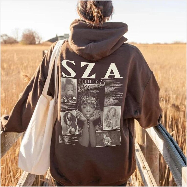 Sza Hoodie Vintage Sza Album Sos Hoodie Gifts For Fans Trendy Merch - Thriftgiftshop