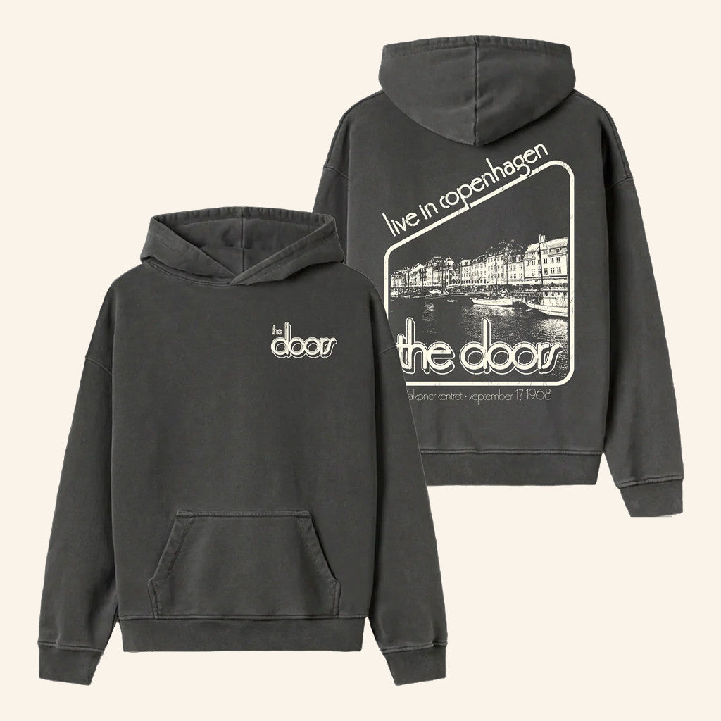 The Doors Merch Live In Copenhagen 1968 Hoodie Gifts For Rock Lovers - Thriftgiftshop