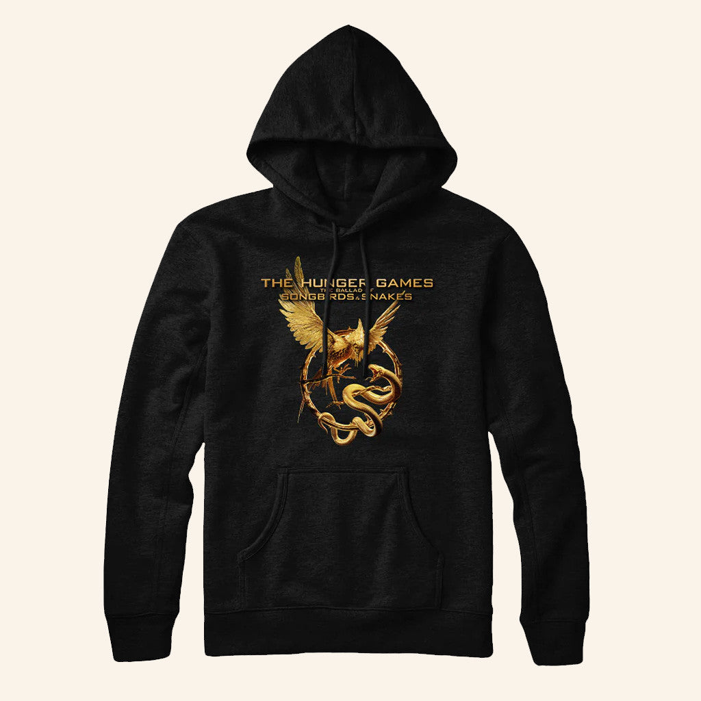 The Hunger Games Merch The Ballad Of Songbirds And Snakes Emblem And Logo Hoodie - Thriftgiftshop