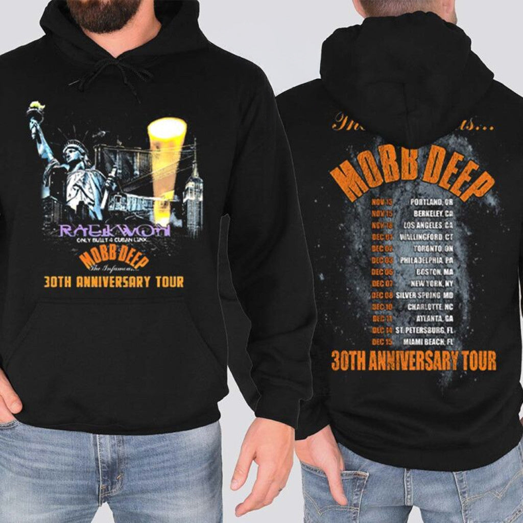 The Infamous Mobb Deep 30th Anniversary North American Tour 2025 With Dates Back Hoodie - Thriftgiftshop