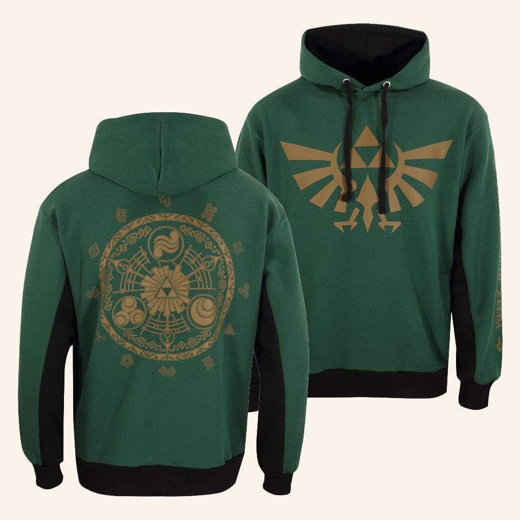 The Legend Of Zelda Merch Hyrule And Symbols Hoodie Gifts For Game Lovers - Thriftgiftshop