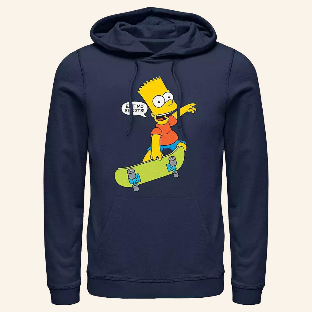 The Simpsons Merch Bart Eat My Shorts Hoodie Funny Gifts For Boyfriend - Thriftgiftshop