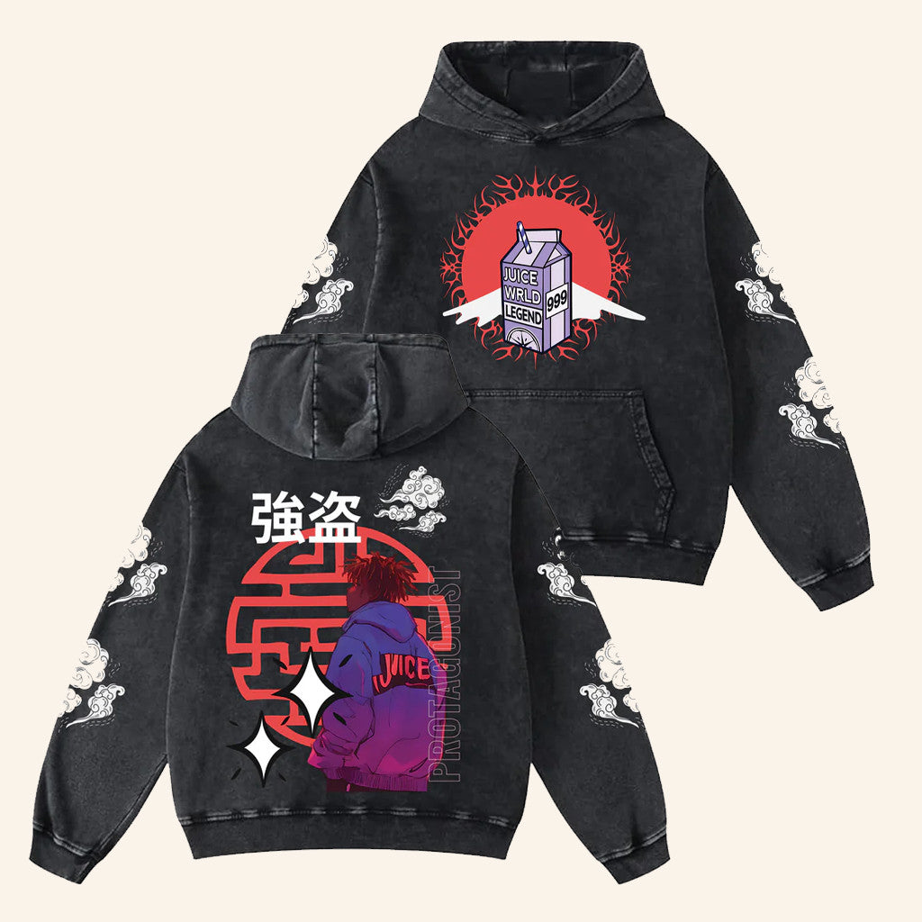 The Variable Merch Juice WRLD Designer Vintage Wash Hoodie Gifts For Friends - Thriftgiftshop