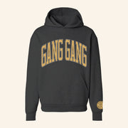 Theo Von Merch Gang Gang Collegiate Black Hoodie Gifts For Sisters - Thriftgiftshop