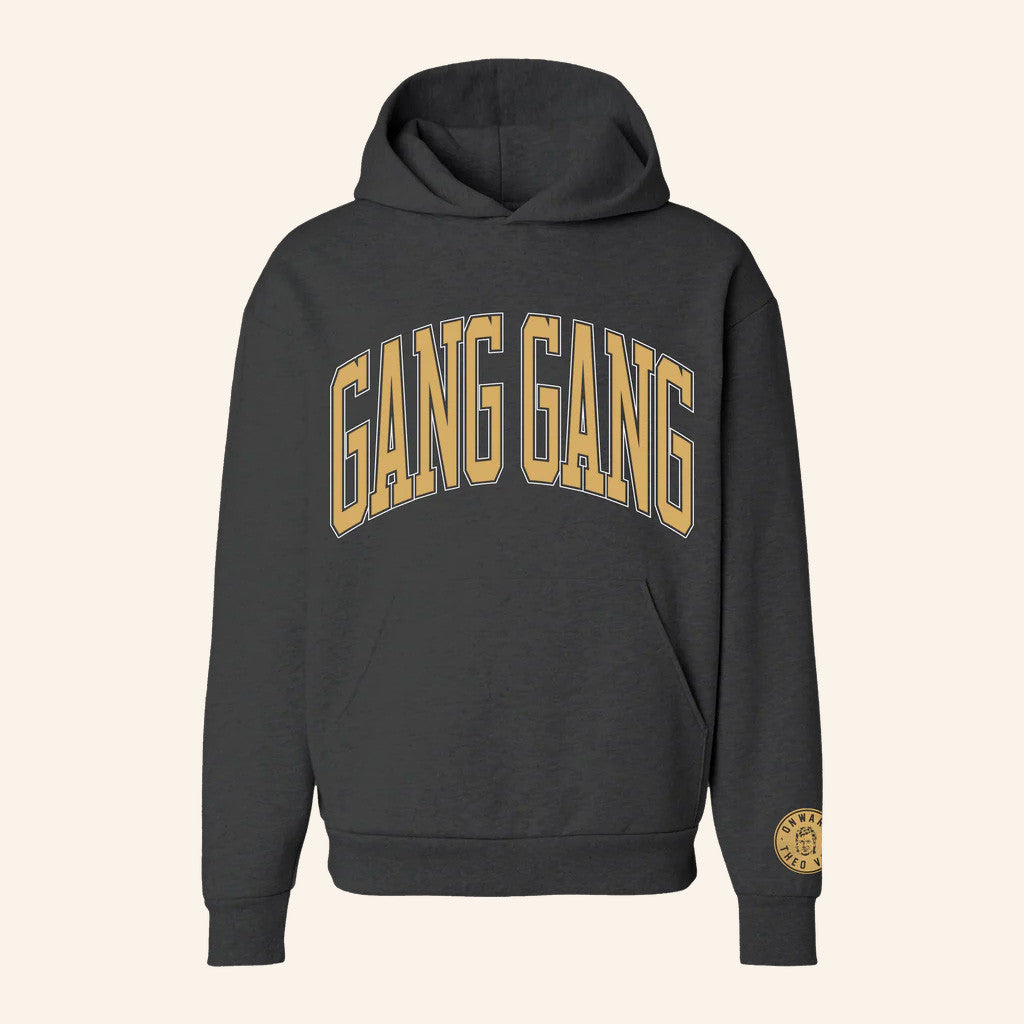 Theo Von Merch Gang Gang Collegiate Black Hoodie Gifts For Sisters - Thriftgiftshop