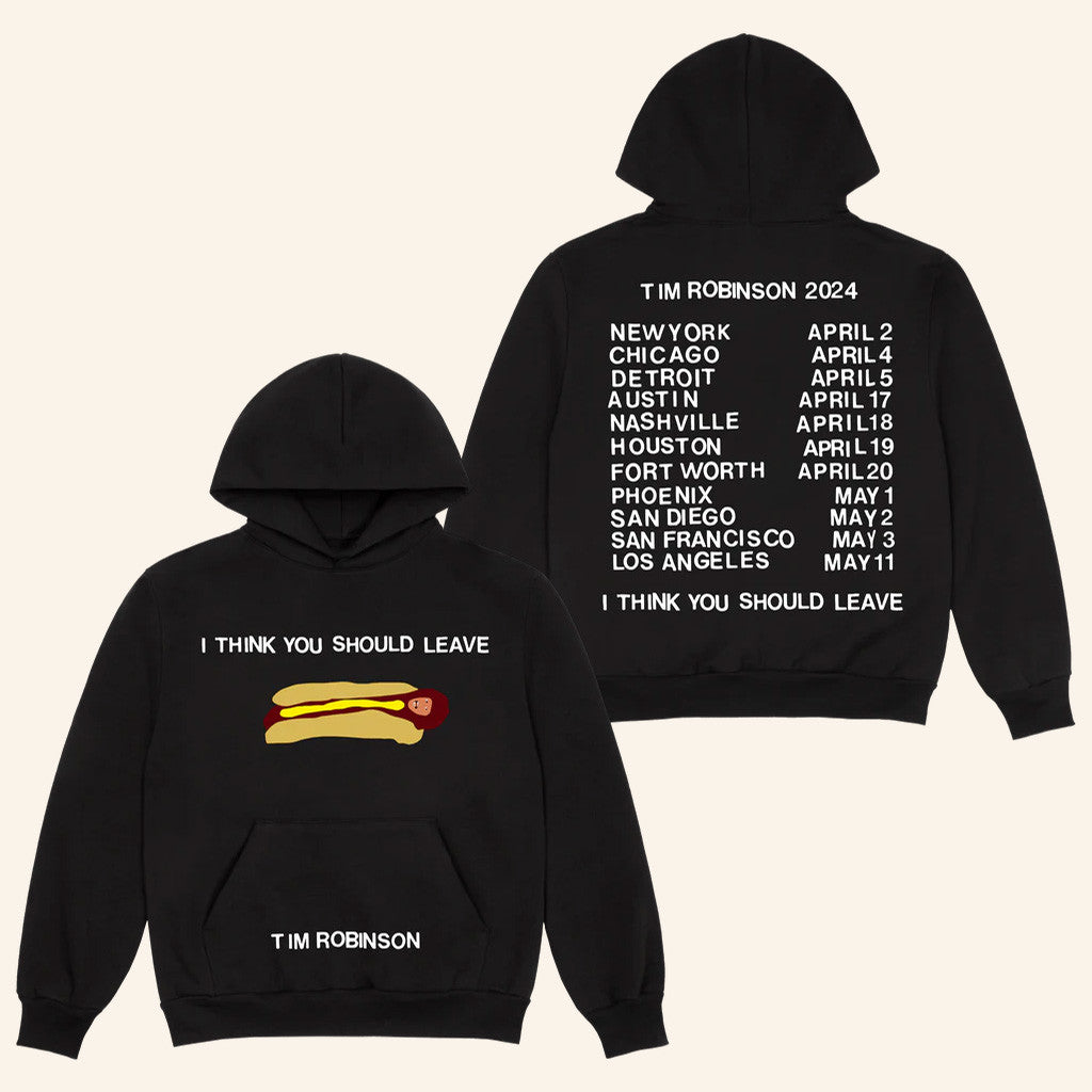 Tim Robinson Merch Hot Dog Black Hoodie Birthday Ideas For Husband - Thriftgiftshop
