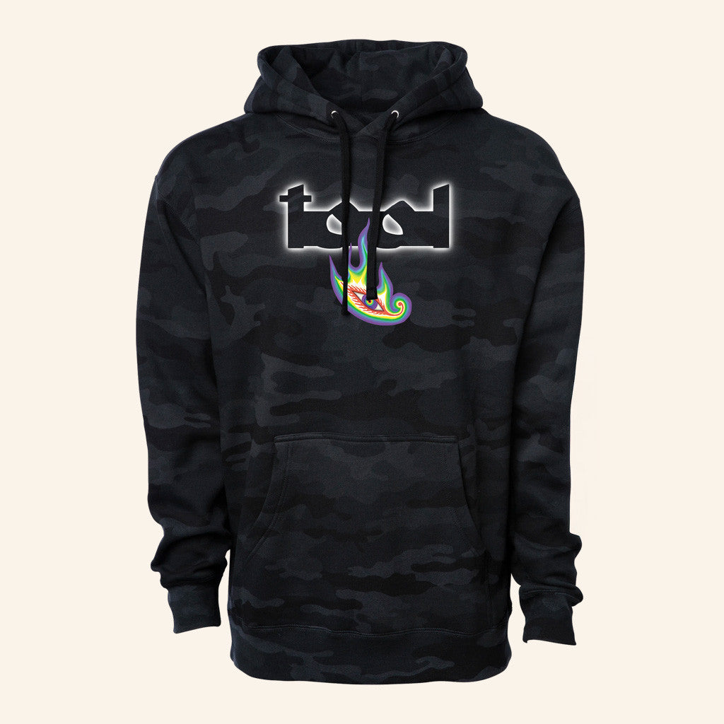Tool Merch Lateralus Eye Flame Black Camo Hoodie Christmas Present Ideas For Boyfriend - Thriftgiftshop
