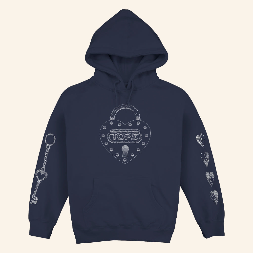 Tops Merch Heart Lock Hoodie Christmas Present Ideas For Boyfriend - Thriftgiftshop