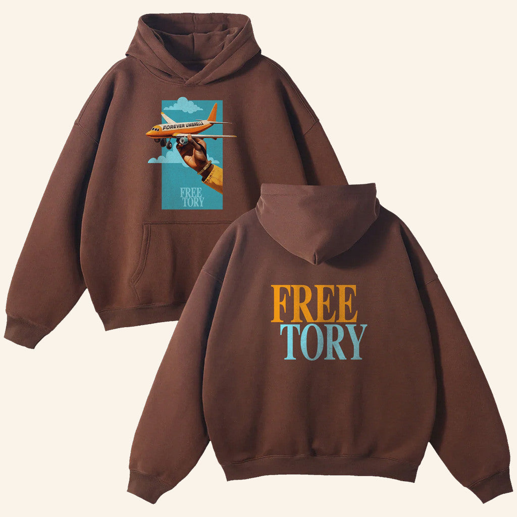 Tory Lanez Merch Forever Umbrella Airplane Hoodie Free Tory Hoodie Gifts For Rapper Fans - Thriftgiftshop