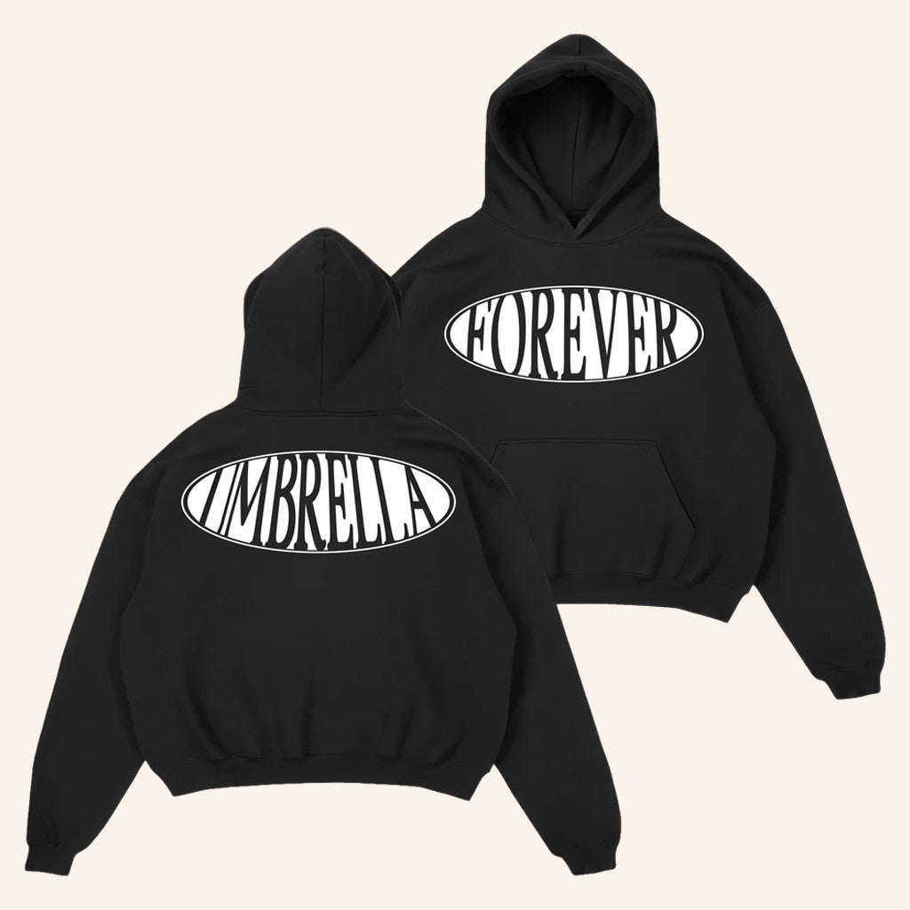Tory Lanez Merch Forever Umbrella Black Hoodie Best Gifts For Boyfriend - Thriftgiftshop