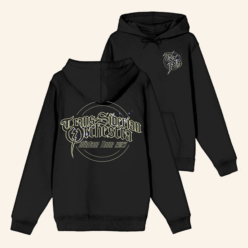 Trans Siberian Orchestra Merch Winter Tour 2025 Glow In The Dark Logo Hoodie Gifts For Dudes - Thriftgiftshop