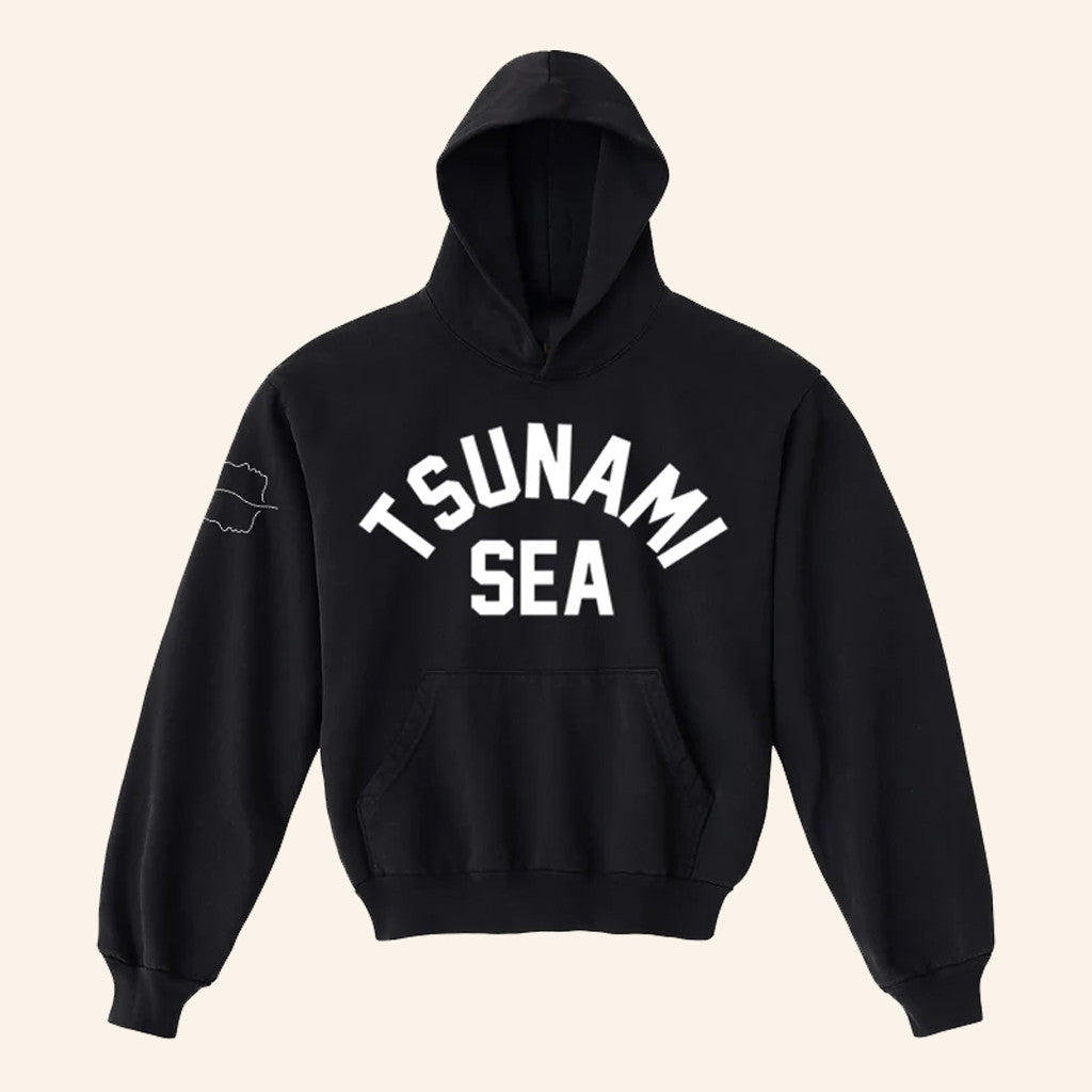 Tsunami Sea Merch Collegiate Black Hoodie Spiritbox Merch Gifts For Music Lovers - Thriftgiftshop
